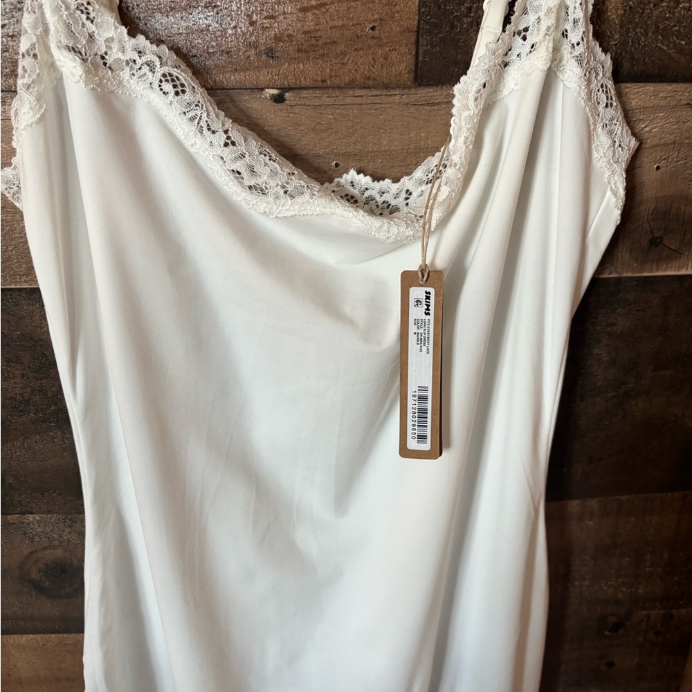 Skims Marble Lace Trim Slip Dress - Picture 4 of 4